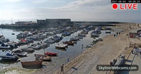 Live HD Webcam Lyme Regis Harbour Dorset, England